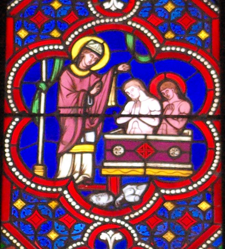 Pons est baptisé avec son père par l'évêque de Rome